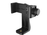 360° Degree Mobile Phone Holder with Universal 1/4 Screw Adjustable Clamp Mobile Tripod Mount Adapter Compatible with Smartphones & TripodsnSelfie Stick (Black)