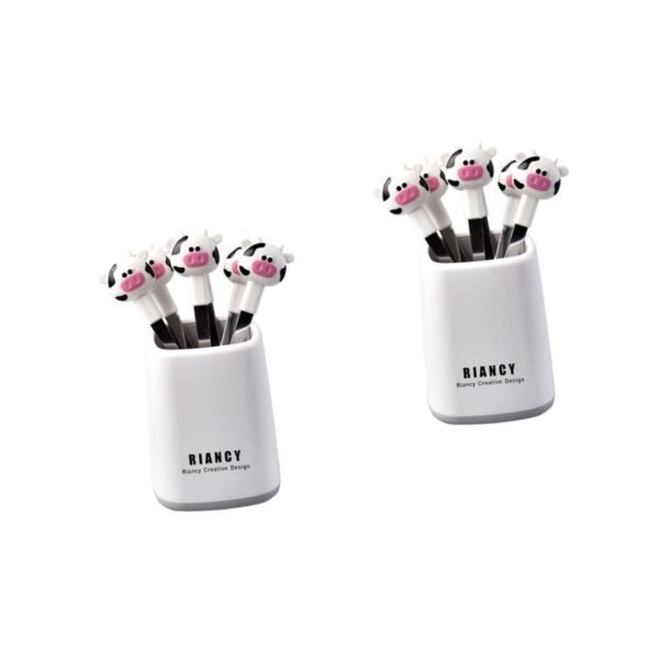 3NH® 2 Sets Fruit Fork Picks Forks Salad Forks Fruitcake Cookies Forks for Lunch Ceramic Dishes Cake Serving Fork Cute Fondue Forks Stainless Steel Salad Tower White Metal