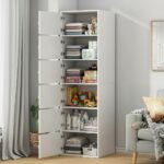 6 Door Premium Wooden Multi-Door Wardrobe Cabinet with Shelves | Space Saving Clothes Organizer Almirah for Bedroom, Living Room & Kids Room | Elegant Storage Almirah for Bedroom - White