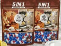 60 Tablets 5 in 1 Dishwasher Tablets Pods | Lemon Flavour, Dishwasher Powder and Rinse Aid Included | Best ever Clean & Shine | 5X Extra Cleaning Power | Works in Hard & Soft Water