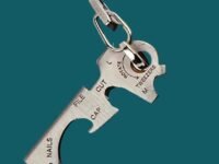 8 in 1 Multi Tool Key Stainless Steel Outdoor Multi-Functional Tool Utility Multi Ring Chain Bottle Opener
