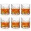 ABOUT SPACE Whiskey Glass (Set of 6) - 320ml Crystal Cut Barware Drinking Glasses for Whisky, Bourbon, Liquor, Wine, Cocktail Drinks - Transparent Old Vintage Fashioned Cocktail Tumblers Glassware