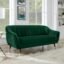 AMATA Marino 3 Seater Green Suede Velvet Fabric Sofa Set with Two Cushions Perfect for Home Office Guests Living Room (01 Green, 3 Seater)(3 Year Warranty)