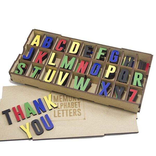 Alphabet Memory Character Capital Letters ABCD English Alphabets Learning & Educational Puzzle Board Toy Puzzle Toys 5 pcs Each Alphabet (Multi Color)