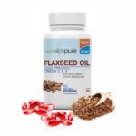 Alpspure Nutra Flaxseed Oil 1000Mg Omega 3-6-9 (60 Softgel Capsules) | Cold Pressed | Natural Omega 3,6,9 Supplement | Promotes Healthy Heart, Joints, Skin, Brain & Digestion | For Men & Women