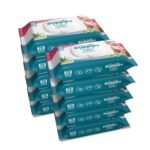 Amazon Brand - Supples Baby Wet Wipes with Lid | 720 Wipes | 72 Wipes x 10 Packs | Enriched With Aloe Vera and Vitamin E | Alcohol-Free and Paraben-Free | Pure Water-Based formulation