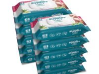 Amazon Brand - Supples Baby Wet Wipes with Lid | 720 Wipes | 72 Wipes x 10 Packs | Enriched With Aloe Vera and Vitamin E | Alcohol-Free and Paraben-Free | Pure Water-Based formulation