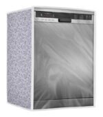 Amazon Brand - Umi. Dishwasher Cover Suitable for All Brands, IFB, Bosch, Siemens, LG, Samsung, Voltas, Godrej, Whirlpool of 12, 13, 14, and 15 Place Setting (63cms X 63cms X 81cms, White & Grey)