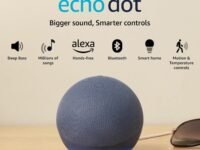 Amazon Echo Dot (5th Gen) | Smart speaker with vibrant sound, Motion Detection, Temperature Sensor, Alexa and Bluetooth| Blue