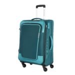 American Tourister Medium Icor () 70Cms|Carry On Trolley Bag for Travel|Wet Pocket|Expandable|Polyester Luggage|Combination Lock|4 Spinner Wheel Suitcase for Men & Women (Teal)|Light Weight & Durable