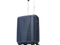 Aristocrat Cabin Polypropylene Airpro 55 Cm(Small) 8 Spinner Wheels Trolley Bags for Travel Hard Case Luggage, Lightweight Bag with Combination Lock & Robust Trolley with 3 Years Warranty (Blue)