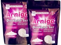 Arnigo Dishwasher Salt 2kg for All Brands Dishwasher, Prevents White Spots, Regerates Resin, Improves Performance, Removes Water Hardness, Enhances Cleaning Quality Of Detergent- (1kg - Pack of 2)