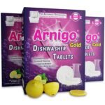 Arnigo Gold Dishwasher Tablets for Outstanding Cleaning, Contains Rinse Aid & Shiner, Phosphate Free, Corrosion Protection, for Crystal Clear and Haze-free Shine, Dishwasher Friendly- 90 Tablets