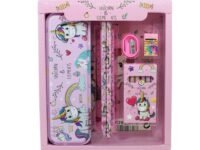 Asera Stationery Gift Pack for Kids for Birthday Return Gifts (Multicolour, Unicorn Theme)