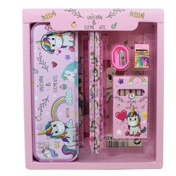 Asera Stationery Gift Pack for Kids for Birthday Return Gifts (Multicolour, Unicorn Theme)
