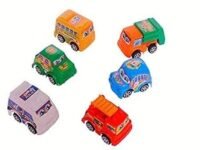 Avenn Plastic Pull Back Toy Cars, Multicolour, Set of 6