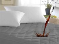 Ayka 100% Waterproof Mattress Protector King Size 78x72 Cotton Quilted Bed Protector King Size Breathable Noiseless Ultra Soft | Elastic Fitted Mattress Cover | Bed Cover -6.5x6 ft, Grey