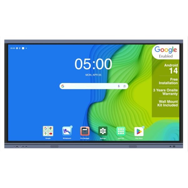 BIG VUE Pro 65 Inch Android 14 Smart Interactive Flat Panel Digital Board - All in 1, 8 GB RAM 256 GB ROM, Ai-Copilot, Multitouch Screen Display for Teaching, Classroom & Office Use