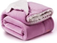 BSB HOME Luxury Rabbit Faux Fur Blanket | 500 GSM Super Soft, Heavyweight, Fluffy Throw for Bed & Couch | Elegant & Warm Winter Hot Blanket (Size - 230 x 240 cm, Colour - Blush Pink, Bag Packing)