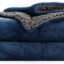 BSB HOME Polyester Micromink Summer Ac/Mild Winter/Heavy Winter Sherpa Blanket Super Soft Flannel Solid/Plain, Blue & Grey, Size 150 X 228 Cms (Approx 4X7 Ft) (Single), 200 TC