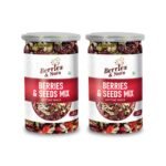 Berries And Nuts Trail Bites | Berries & Seeds | Trail Mix, Healthy Mix | 400 Gram | 2 Bottles of 200 Grams