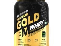 Bigmuscles Nutrition Premium Gold Whey [1Kg] | Informed Choice UK Certified | Isolate Whey Protein Blend | 25g Protein | 11g EAA | ProHydrolase Enzyme Technology [Rich Chocolate]
