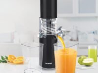 Borosil 130W Easy Cold Press Slow Juicer | Compact Design Portable Less Oxidation, Anti Drip Outlet Lid | Fruit & Vegetable Juicer | 1 Year Warranty | Black