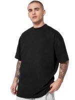 CHKOKKO Men's Polyester Oversized Fit Solid Round Neck Tshirts