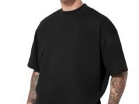 CHKOKKO Men's Polyester Oversized Fit Solid Round Neck Tshirts
