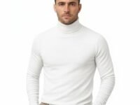 CHKOKKO Men's Winter Wear Cotton High Neck Full Sleeves Regular Fit T-Shirt