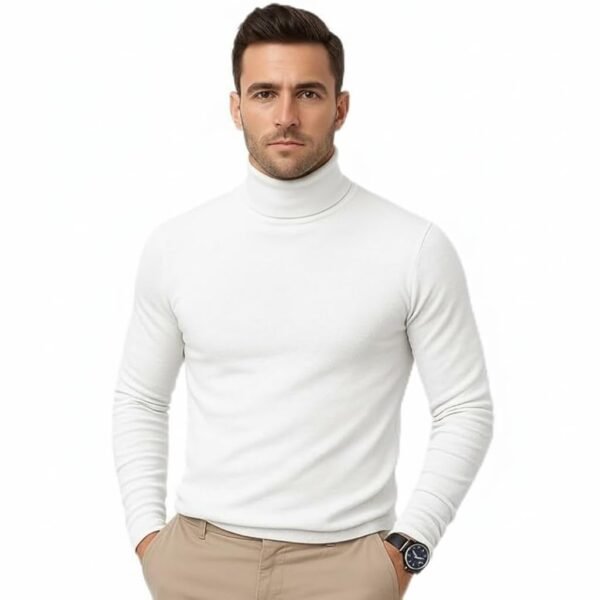 CHKOKKO Men's Winter Wear Cotton High Neck Full Sleeves Regular Fit T-Shirt