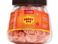 CandyVille Frootfab Orange Candy Jar (400 Gm) | Narangee Candy | Santra Goli | Orange Flavoured Candy