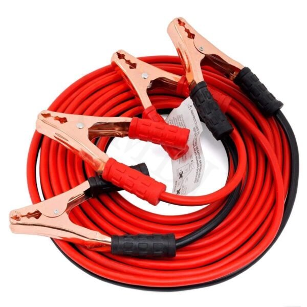 Car Heavy Duty Auto Car Jumper Cable Battery Booster Wire Clamp with Alligator Wire Car Battery Jumper Cable (Red Positive, Black Negative) (500 AMP Booster Cable, 7ft)