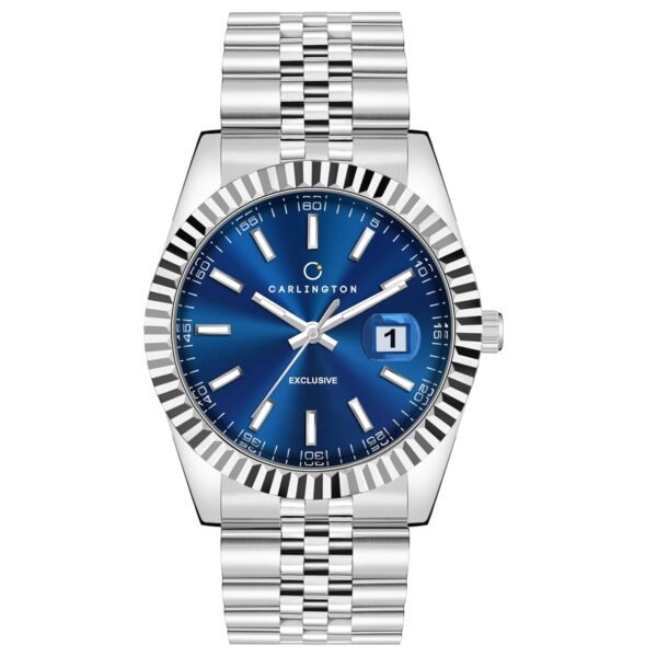 Carlington Analog Men's Watch with Stainless Steel Chain Strap, Multi-Color Dial Options, Premium Gift Watch for Men – Stylish Casual & Formal Wrist Watch - CT 8811