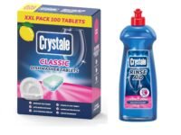 Crystale Dishwasher Tablets 100's with Crystale Dishwasher Rinse Aid 500ml