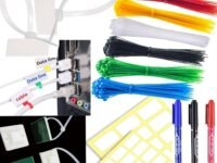 DIY Crafts 90, Cable Ties Tags Colourful Cable Ties Labels Self-Locking Cable Ties Marker White Labels and Marker for Cable, Cable and Cable Manage(90)