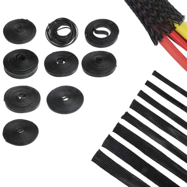DIY Crafts Pack Of 3 Meter, 4mm, ELECTRIC 5/10M Grey Black Insulated Braid Sleeving 2/4/6/8/10/12/15/20/25mm Tight PET Expandable Wire Cable Protection Cord Wi (Pack Of 3 Meter, 4mm)
