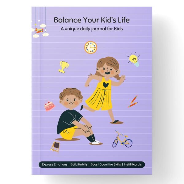 Daily Journal for Kids Aged 6-12 - Balance Your Kid's Life | Gratitude Diary & Habit Tracker | Weekly Puzzles & Activities |Express Emotions & Boost Cognitive Skills | Fun Gift for Boys & Girls (Slurpee Purple)