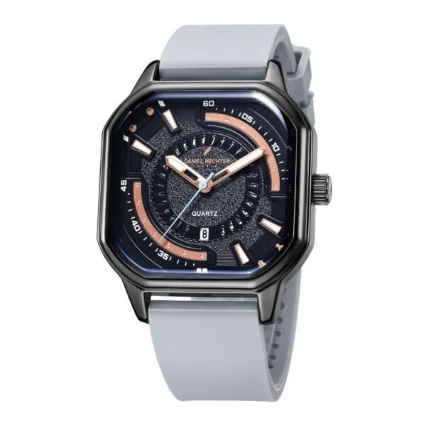 Daniel Hechter Paris Rivoli Collection Modern Analog Watch for Men with Octagon Dial and Silicon Band-DHM1003