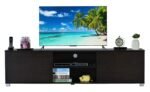 DeckUp Cannes Engineered Wood 2-Door TV Stand and Home Entertainment Unit (Dark Wenge, Matte Finish)