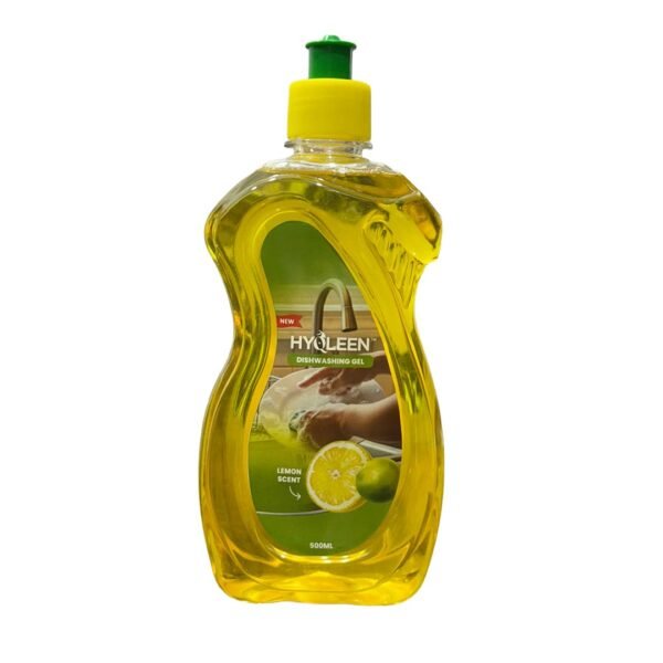 Dishwashing Gel, Lemon Scent, Powerful Grease-Cutting Action, Streak-Free Formula, (500 ML)