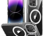 ESR for iPhone 14 Pro Max Case, Compatible with MagSafe, Adjustable Camera Ring Stand, Scratch Resistant Back, Military-Grade Protection, TPU, Classic Magnetic Back Cover with Kickstand, Clear