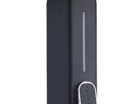 EVERGREEN Liquid Soap Dispenser Nero Black 350 ml (Black) Premium Certified Quality Set of 1, Plastic