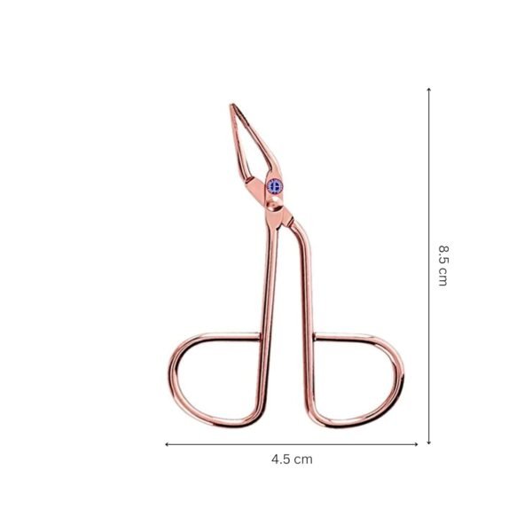 [Ear Lobe & Accessories] Slant Tip Tweezers & Eyebrow Plucker for Upper Lip, Eyebrows | Stainless Steel, 8.5 cm, Silver - Pack of 1 (Color May Vary)