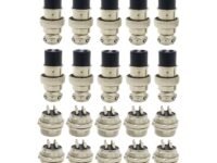 Electronic Spices 10 Pairs 4 Pin Aviation Plug Connector Male Female Panel Metal Wire Connector 16mm Socket (4 Pins 10-Pack) (4 PIN)