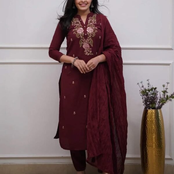 Embroidered Designer Kurta Set for Women - Stylish Kurta Set for Modern Ethnic Wear Perfect for Festive Celebrations and Elegant Party Attire