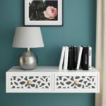 Engineered Wood Floating Nightstand,Wall Mount Shelf With Drawer For Bedroom,Bathroom,Living Room,Kitchen,Floating Shelf For Wood Wall Decor With Drawer (White)