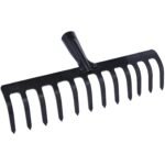 FALCON FGR-12 Garden Rake 12-Teeth Metal Head Without Handle for Loosening Soil Gathering Leaf Leveling Land Agriculture Farming Gardening Tool