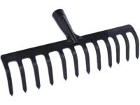 FALCON FGR-12 Garden Rake 12-Teeth Metal Head Without Handle for Loosening Soil Gathering Leaf Leveling Land Agriculture Farming Gardening Tool