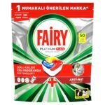 Fairy All In One Platinum Plus Dishwasher Tablets With Anti-Dull Technology | 50's Lemon